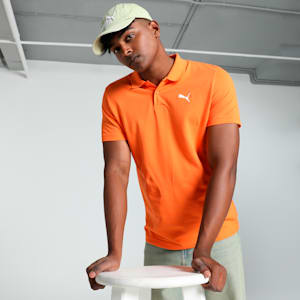 Men's Slim Fit Polo T-shirt, Rickie Orange, extralarge-IND
