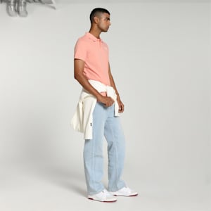 Men's Slim Fit Polo T-shirt, Poppy Pink, extralarge-IND