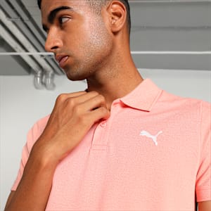 Men's Slim Fit Polo T-shirt, Poppy Pink, extralarge-IND