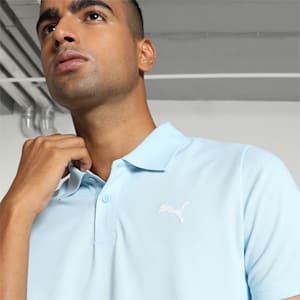Men's Slim Fit Polo T-shirt, Silver Sky, extralarge-IND