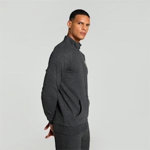 Men's Varsity Graphic Full-Zip Sweat Jacket, Dark Gray Heather, extralarge-IND