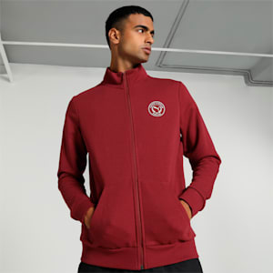 Men's Varsity Graphic Full-Zip Sweat Jacket, Intense Red, extralarge-IND