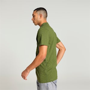 Classics Jacquard Men's Slim Fit Polo, Olive Green, extralarge-IND