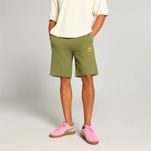 Men's Classics Elevated Slim Fit Shorts, Olive Green, extralarge-IND