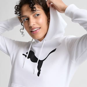 Sudadera con capucha Essentials con logotipo grande de gato para mujer, PUMA White, extralarge