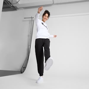 Sudadera con capucha Essentials con logotipo grande de gato para mujer, PUMA White, extralarge