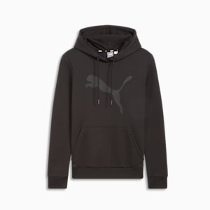 Sudadera con capucha Essentials con logotipo grande de gato para mujer, PUMA Black-PUMA Black, extralarge