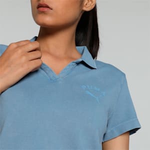 Women's Classics Graphic Polo, Zen Blue, extralarge-IND