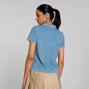 Women's Classics Graphic Polo, Zen Blue, extralarge-IND