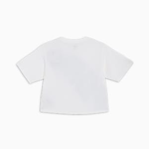 ウィメンズ プーマ パワー MX SS クロップド 半袖 Tシャツ, PUMA White-Silver Mist, extralarge-JPN