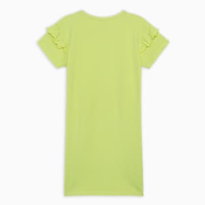Ruffles Girl's Dress, Lime Sheen, extralarge-IND