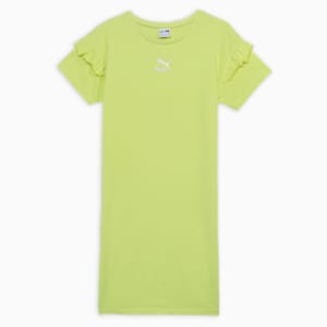 Ruffles Girl's Dress, Lime Sheen, extralarge-IND
