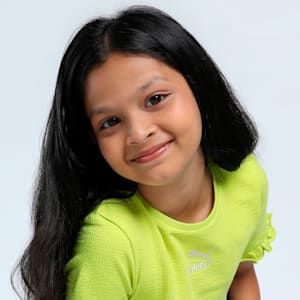 Ruffles Girl's Relaxed Fit Tee, Lime Sheen, extralarge-IND