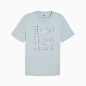 メンズ グラフィックス トリプル NO1 ロゴ 半袖 Tシャツ, Turquoise Surf, extralarge-JPN