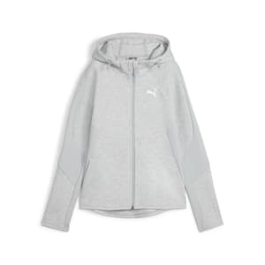 ウィメンズ エヴォストライプ フーデッドジャケット, Light Gray Heather, extralarge-JPN