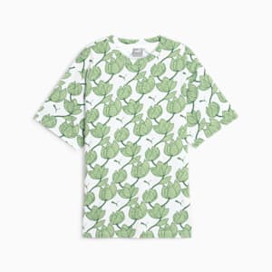 ウィメンズ ESS+ ブロッサム AOP 半袖 Tシャツ, Archive Green, extralarge-JPN