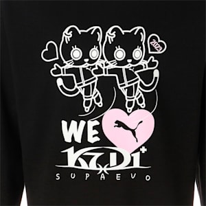 ユニセックス K7D1+ SUPAEVO クルーネック グラフィック シャツ, Puma Black-Aurora Pink