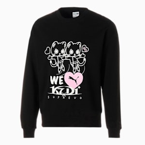 ユニセックス K7D1+ SUPAEVO クルーネック グラフィック シャツ, Puma Black-Aurora Pink