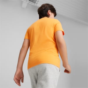 キッズ ボーイズ ESSプラス MID 90s ロゴ グラフィック 半袖 Tシャツ 120-160cm, Clementine, extralarge-JPN