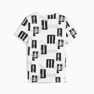 キッズ ボーイズ ESSプラス ロゴ LAB AOP 半袖 Tシャツ 120-160cm, PUMA White, extralarge-JPN