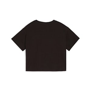 キッズ ガールズ プーマ パワー クロップド 半袖 Tシャツ 120-160cm, PUMA Black, extralarge-JPN