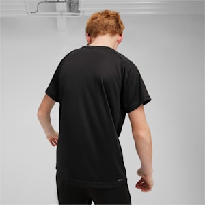 キッズ ボーイズ アクティブ スポーツ ポリ グラフィック 半袖 Tシャツ 120-160cm, PUMA Black, extralarge-JPN