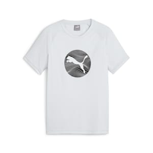 キッズ ボーイズ アクティブ スポーツ ポリ グラフィック Tシャツ 120-160cm, Silver Mist, extralarge-JPN