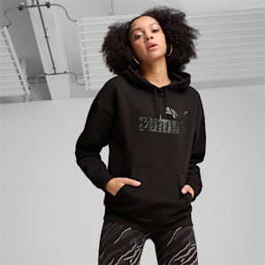 Hoodie ESS+ ANIMAL Femme, PUMA Black, extralarge