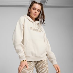 Hoodie ESS+ ANIMAL Femme, Alpine Snow, extralarge