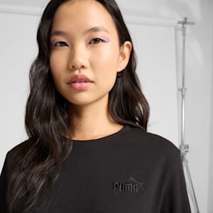 Haut à manches longues ESS ELEVATED Femme, PUMA Black, extralarge