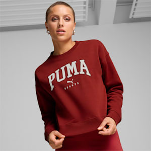 Chandail à col rond pleine longueur PUMA SQUAD Femme, Intense Red, extralarge