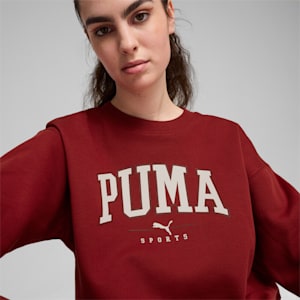 PUMA SQUAD Women's Full-Length Crewneck, Intense Red, extralarge