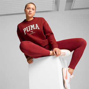 Chandail à col rond pleine longueur PUMA SQUAD Femme, Intense Red, extralarge