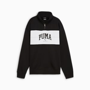 Chandail à capuchon à fermeture éclair quart de longueur PUMA SQUAD Femme, PUMA Black, extralarge