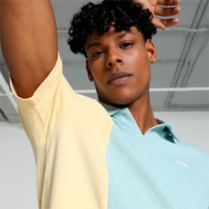 Men's Classics Seersucker Polo, Turquoise Surf, extralarge-IND