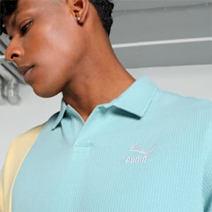 Men's Classics Seersucker Polo, Turquoise Surf, extralarge-IND