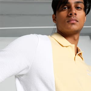 Men's Classics Seersucker Polo, Chamomile, extralarge-IND