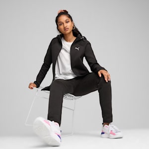 EVOSTRIPE Full-Zip Women's Hoodie, PUMA Black, extralarge