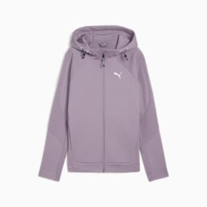 Campera con capucha EVOSTRIPE para mujer, Pale Plum, extralarge