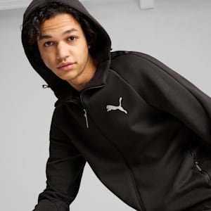 EVOSTRIPE Full-Zip Men's Hoodie, PUMA Black, extralarge