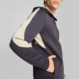 EVOSTRIPE Full-Zip Men's Hoodie, Galactic Gray, extralarge