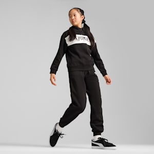 Sudadera de cuello con cremallera juvenil PUMA SQUAD, PUMA Black, extralarge