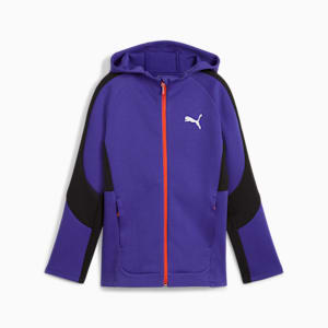 EVOSTRIPE Full-Zip Big Kids' Hoodie, Lapis Lazuli, extralarge