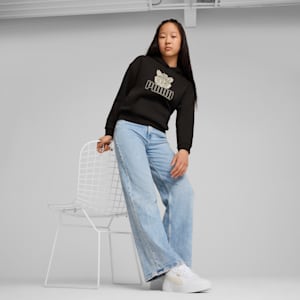TROPICAT Youth Relaxed Fit Hoodie, PUMA Black, extralarge-IND