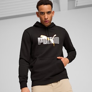 Sudadera con capucha para hombre ESS+ LOGO LAB II, PUMA Black, extralarge