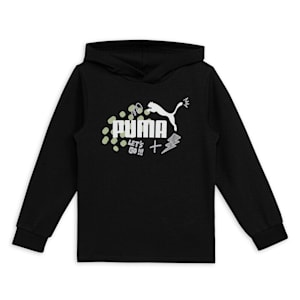 PUMA Kid's Hoodie, PUMA Black, extralarge-IND