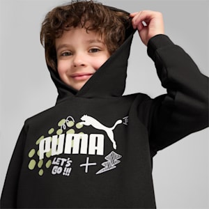 PUMA Kid's Hoodie, PUMA Black, extralarge-IND