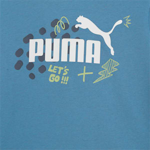 PUMA Kid's Hoodie, Blue Horizon, extralarge-IND