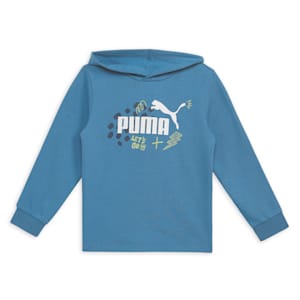 PUMA Kid's Hoodie, Blue Horizon, extralarge-IND