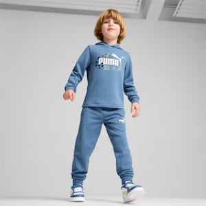 PUMA Kid's Hoodie, Blue Horizon, extralarge-IND